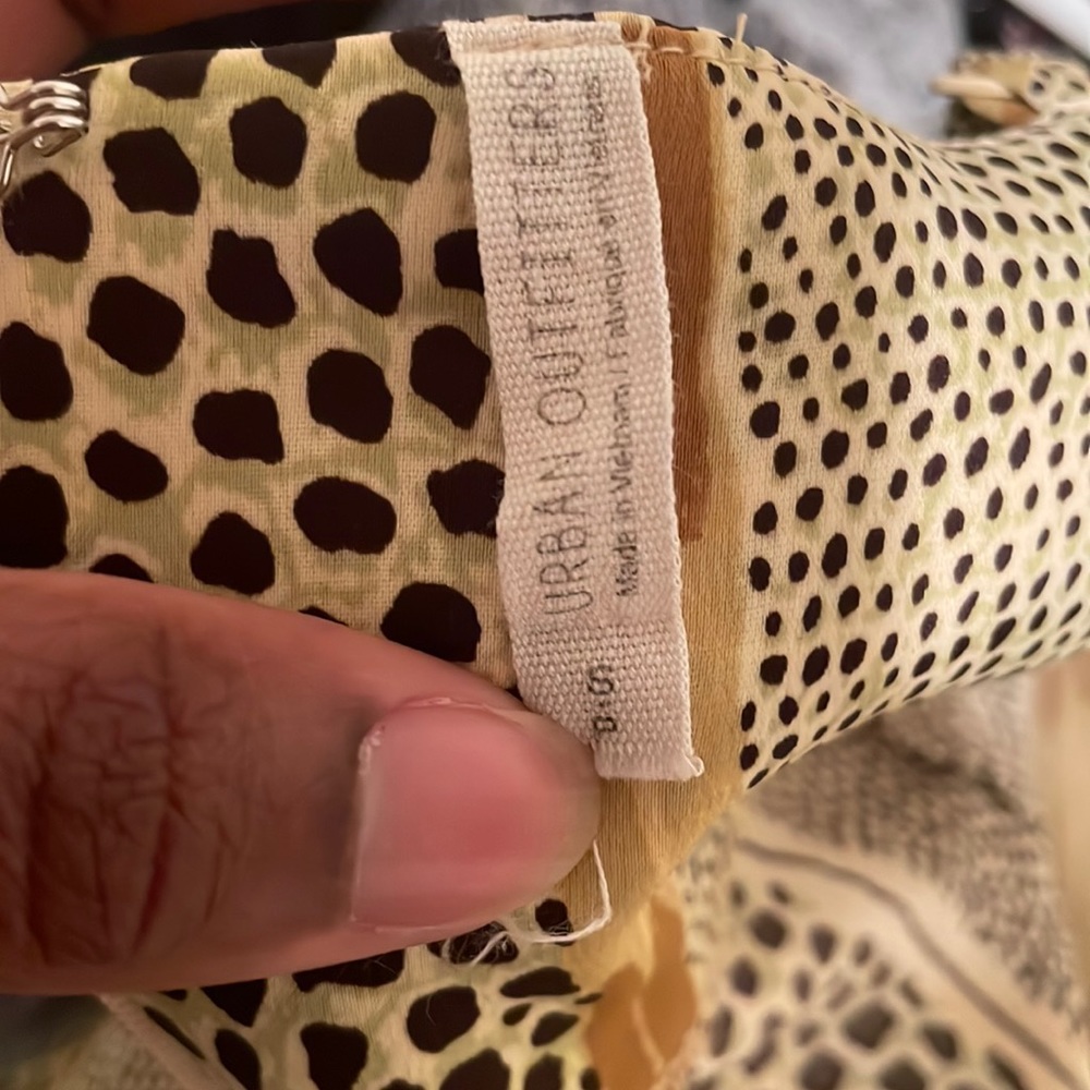 UO Mallory Cowl Neck Slip Dress in Brown